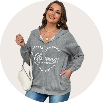 Women's Brown Plus-Size Sweatshirts & Hoodies