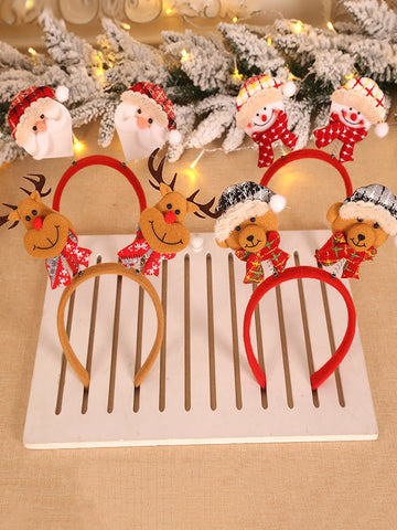 1pc Christmas Elk & Snowman Decor Random Party Headband