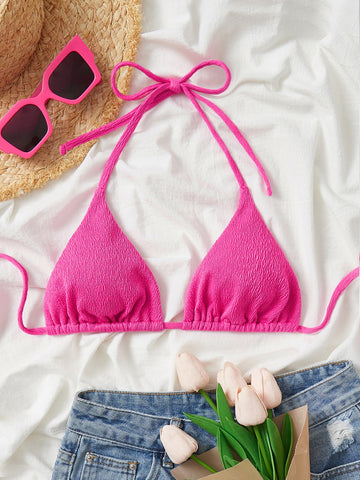 Summer Beach Halter Triangle Bikini Top