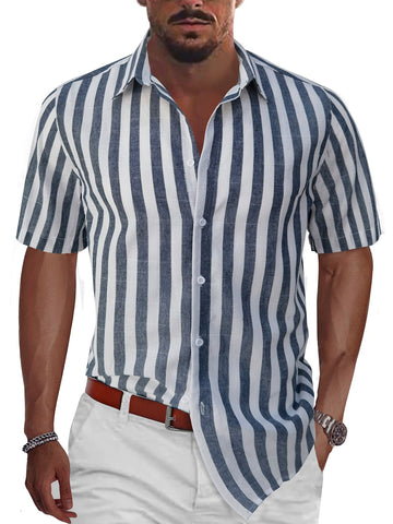 Men Striped Print Shirt