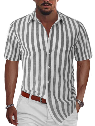 Men Striped Print Shirt