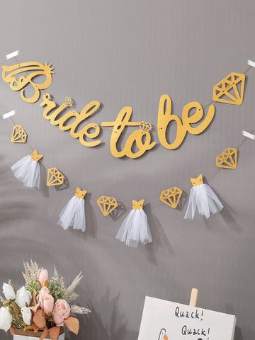 1pc/Set 'Bride To Be' Banner For Bachelorette Party Wedding Bridal Shower Decoration