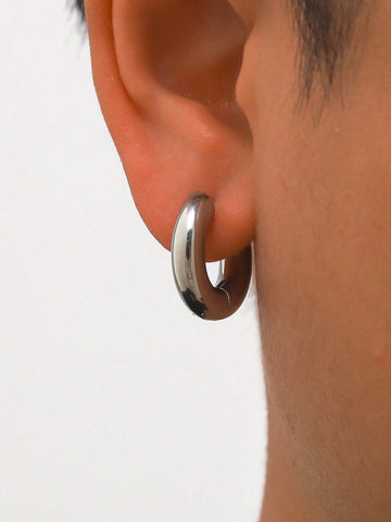 Men Minimalist Hoop Earrings, For Jewelry Gift And Party