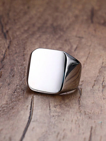 Men Square Design Ring, For Jewelry Gift And Party