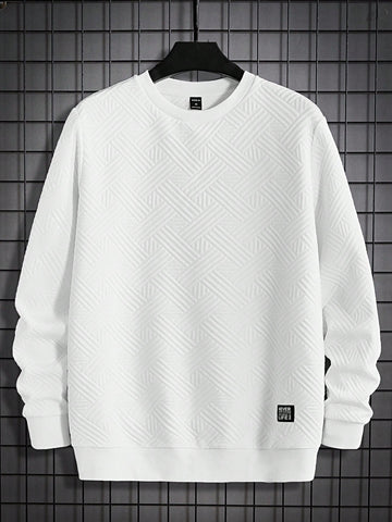 Men Letter Patched Detail Sweatshirt