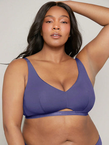 Plus Wireless Modal Silk Plunge Bra