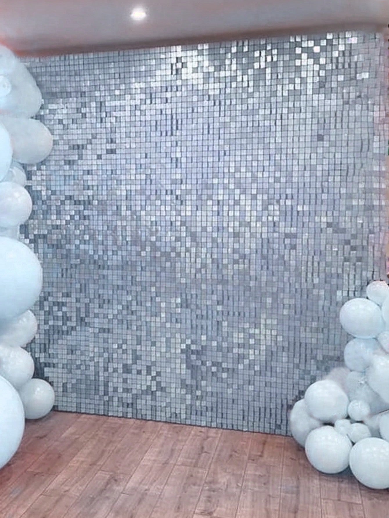 1pc Light Blue Party Decoration Wall Curtain