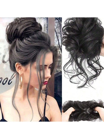 1pc Women's Elegant & Natural Looking Synthetic Hairpiece Ponytail Hair Extension Elastic Hair Tie For Party, Celebration, Bun Updo Hairstyle Casual