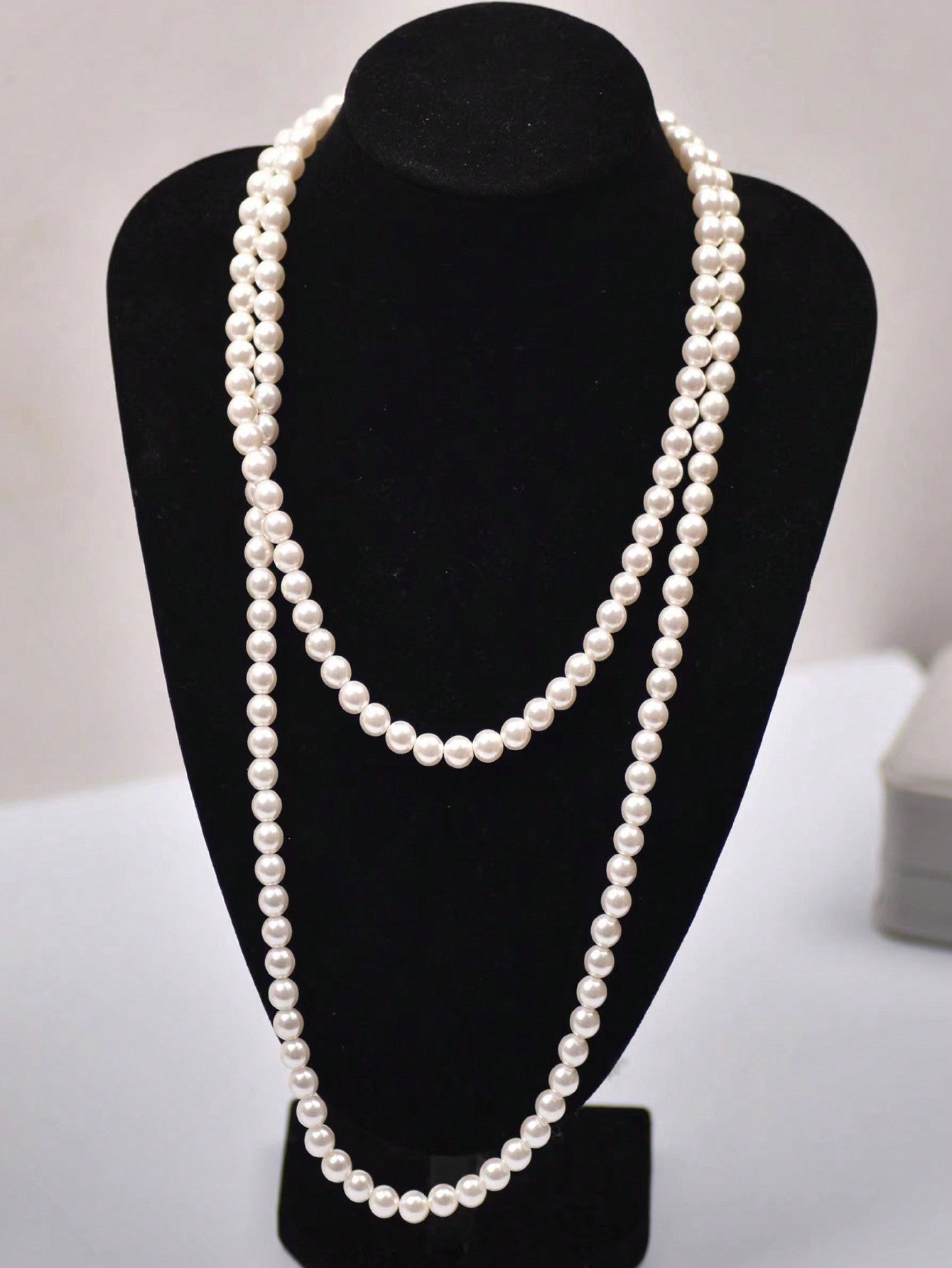 1pc Fashion Plastic Faux Pearl Decor Minimalist Layered Necklace For Women For Decoration Gift Party