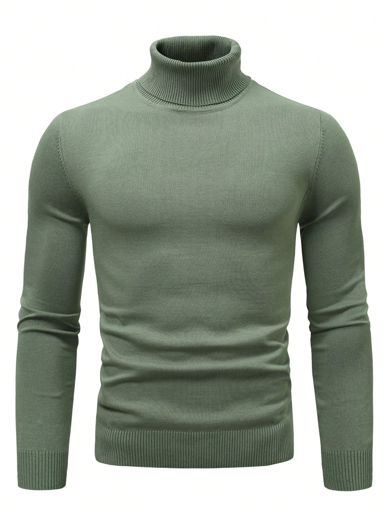 Men's Comfortable Casual Solid Color Turtleneck Sweater