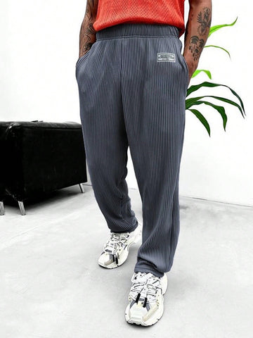 Men'S Elastic Waist Straight Leg Sweatpants