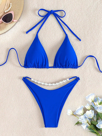 Women'S Halter Strap Swimsuit Set