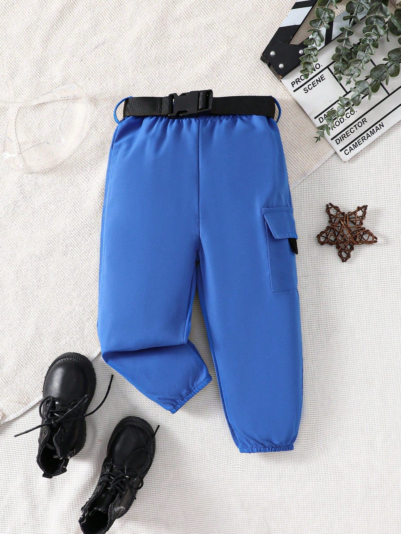 Baby Boy Casual Belted Cargo Pants