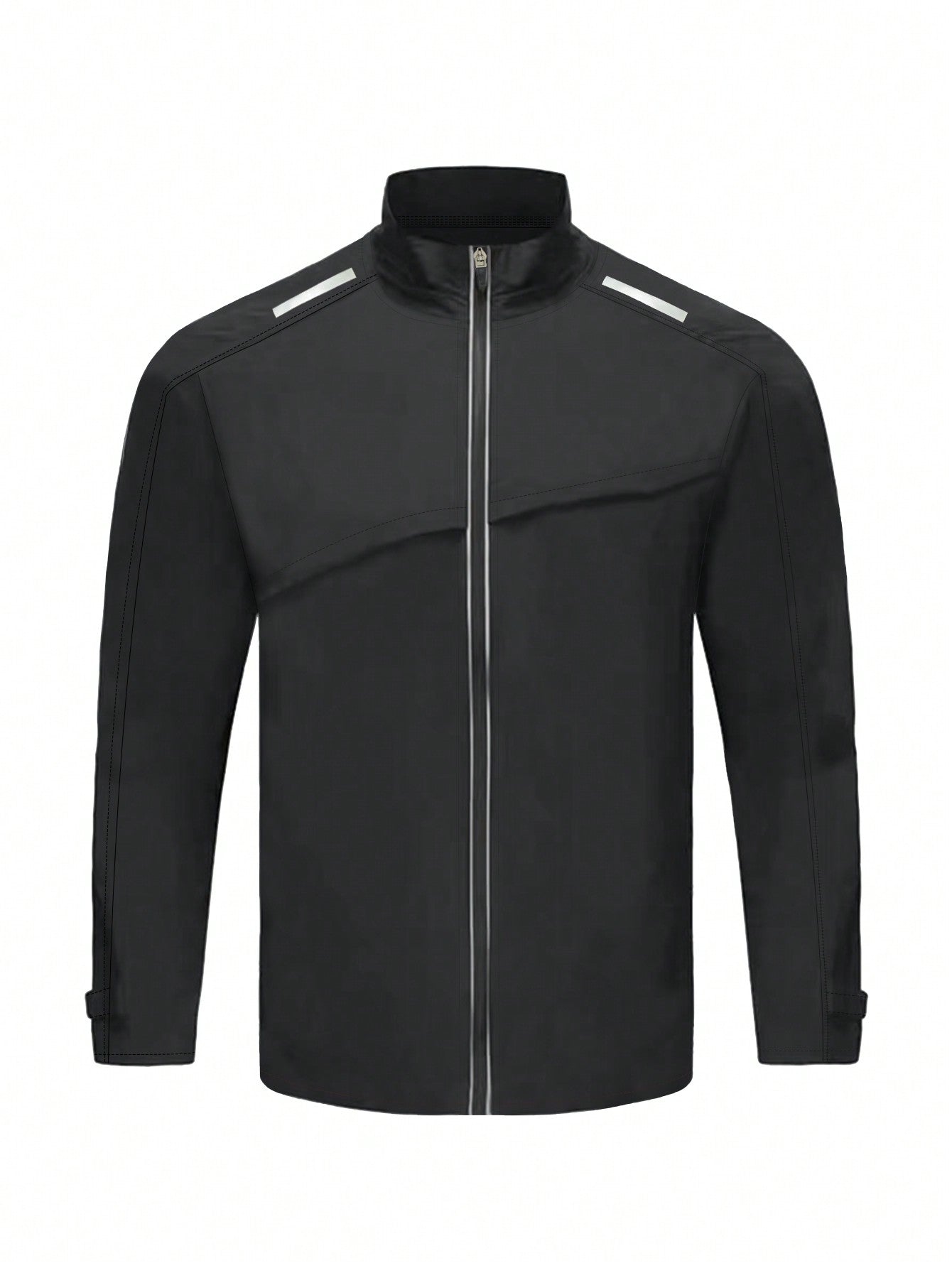 Men's Zipper-Up Long Sleeve Athletic Jacket Workout Tops