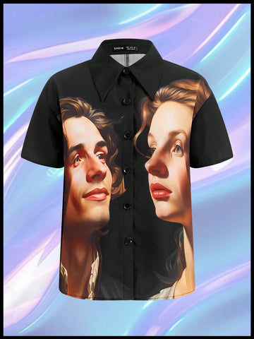 Kidcore Dopamine  Casual Men's And Women's Vintage Printed Shirts