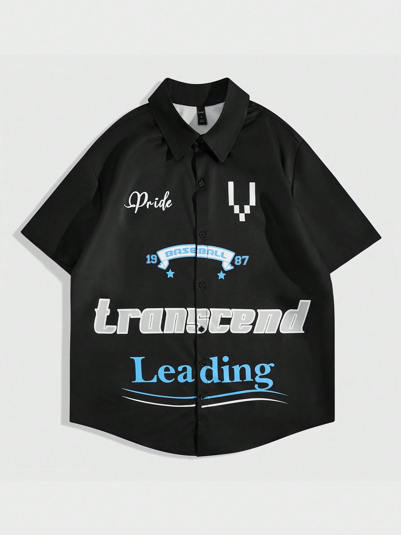 Men's Letter Printed Short Sleeve Shirt