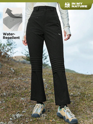 Solid Color Flare Leg Outdoor Pants