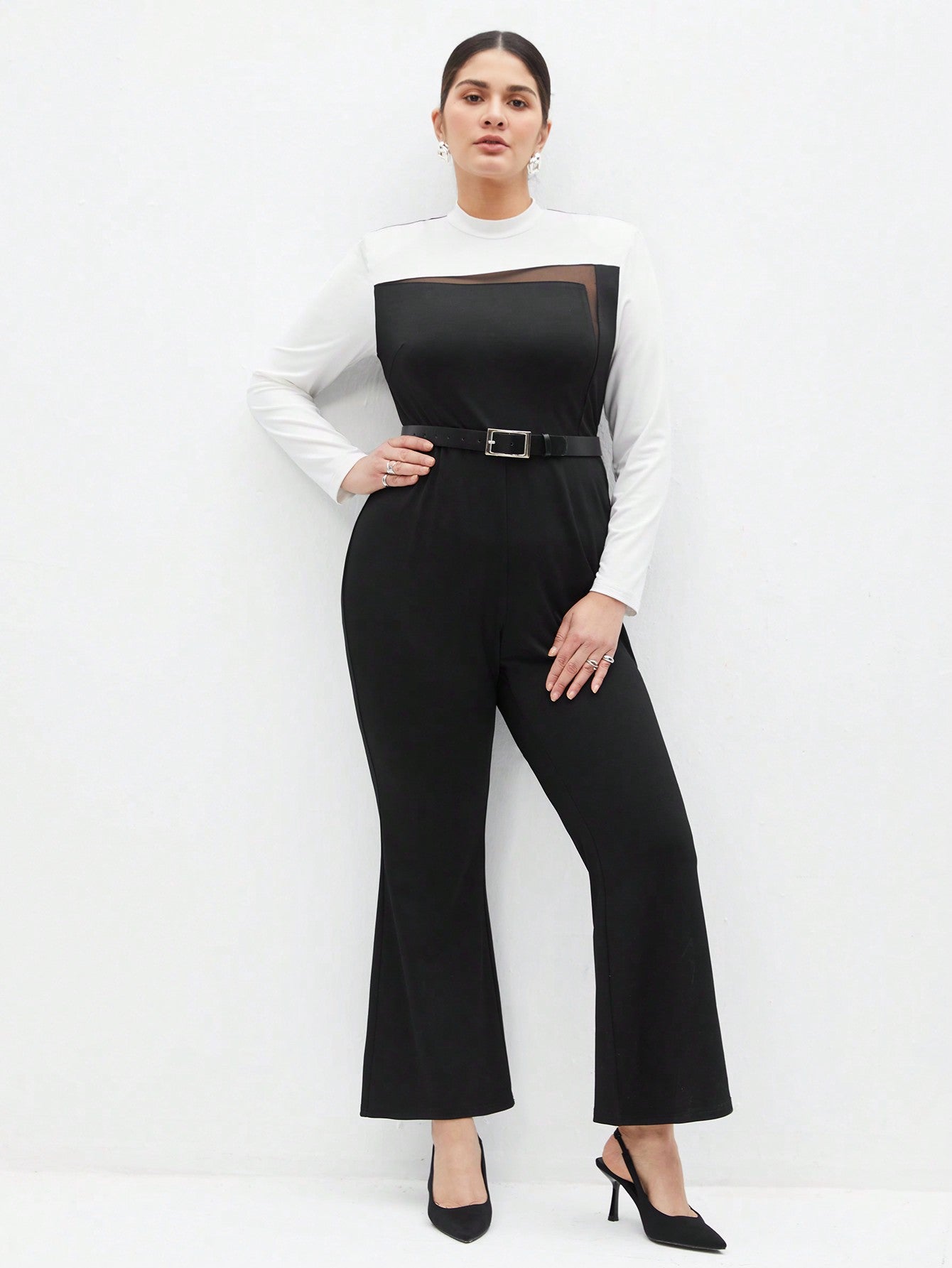 Plus Size Women's Colorblock Jumpsuit