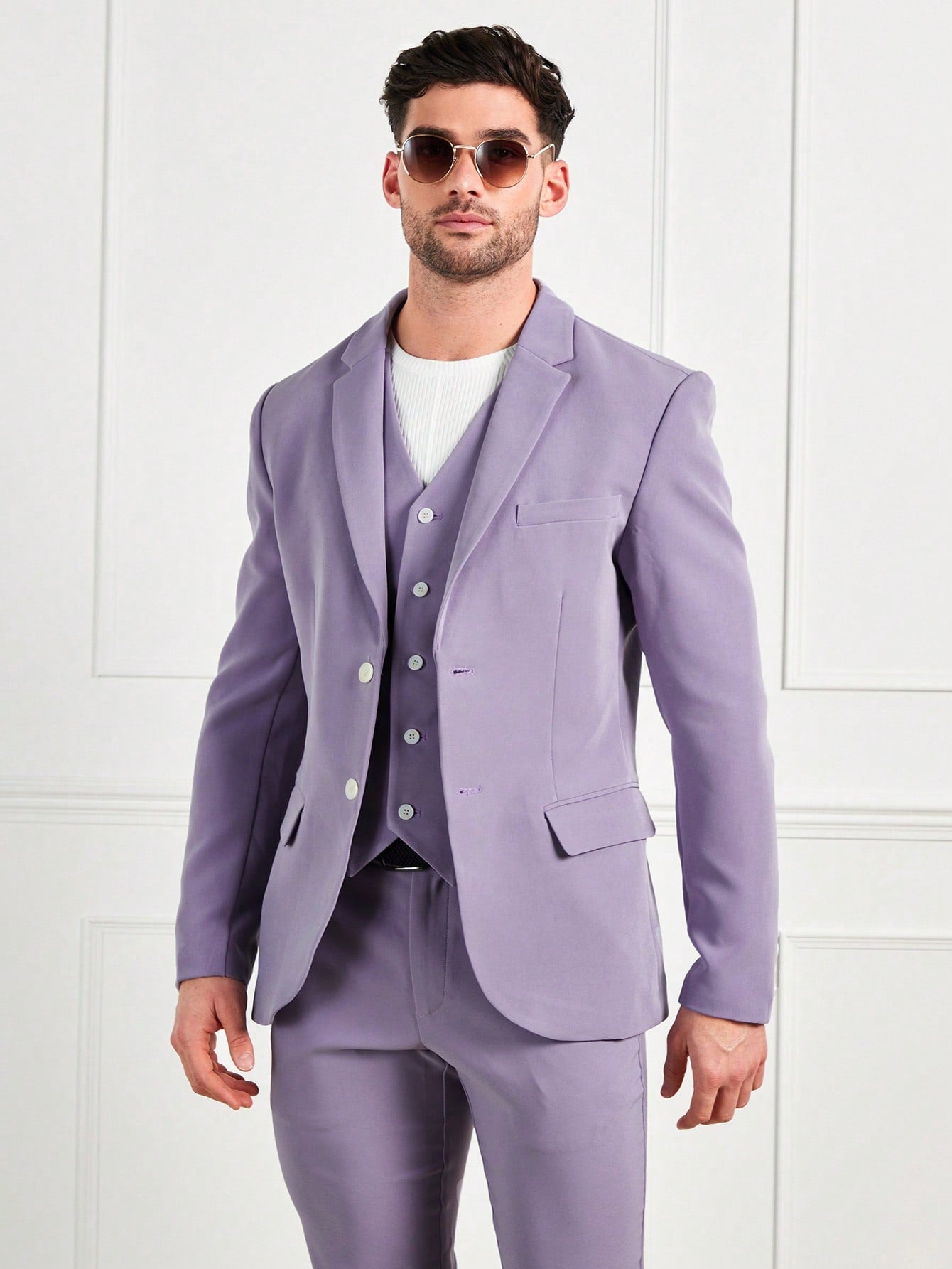 Men's Purple Slim Fit Blazer