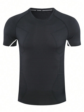 Men's Raglan Short Sleeve Sports T-Shirt Workout Tops