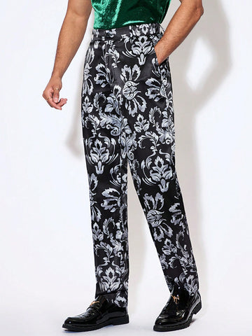 Men's Festival Clothing: Silver Palace Printed Woven Pants For Wedding Season And Music Festivals