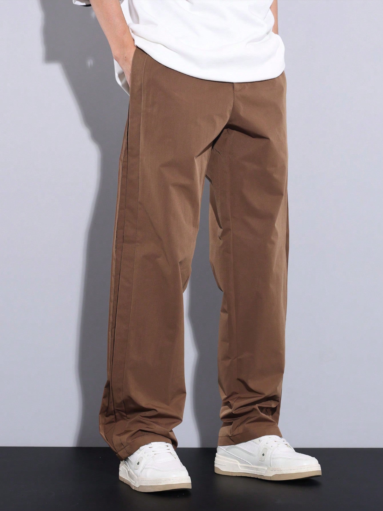 Men's Solid Color Straight Pants