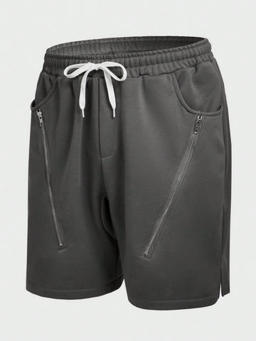 Men's Drawstring Waistband Shorts With Pockets