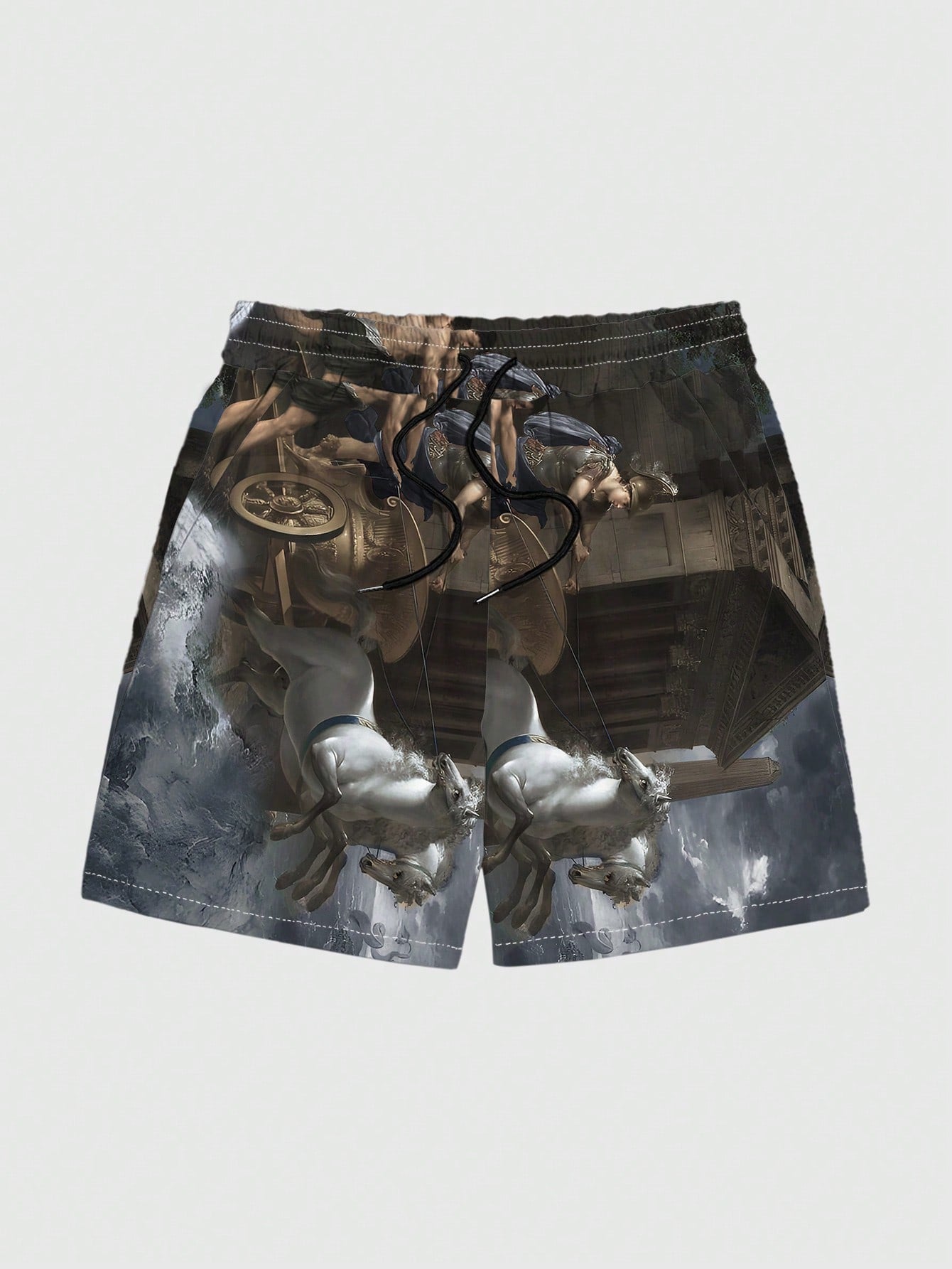 Men's Vintage Character Printed Drawstring Waist Shorts