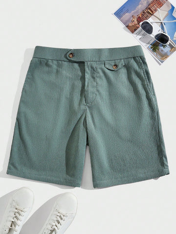 Men's Pocketed Woven Casual Shorts