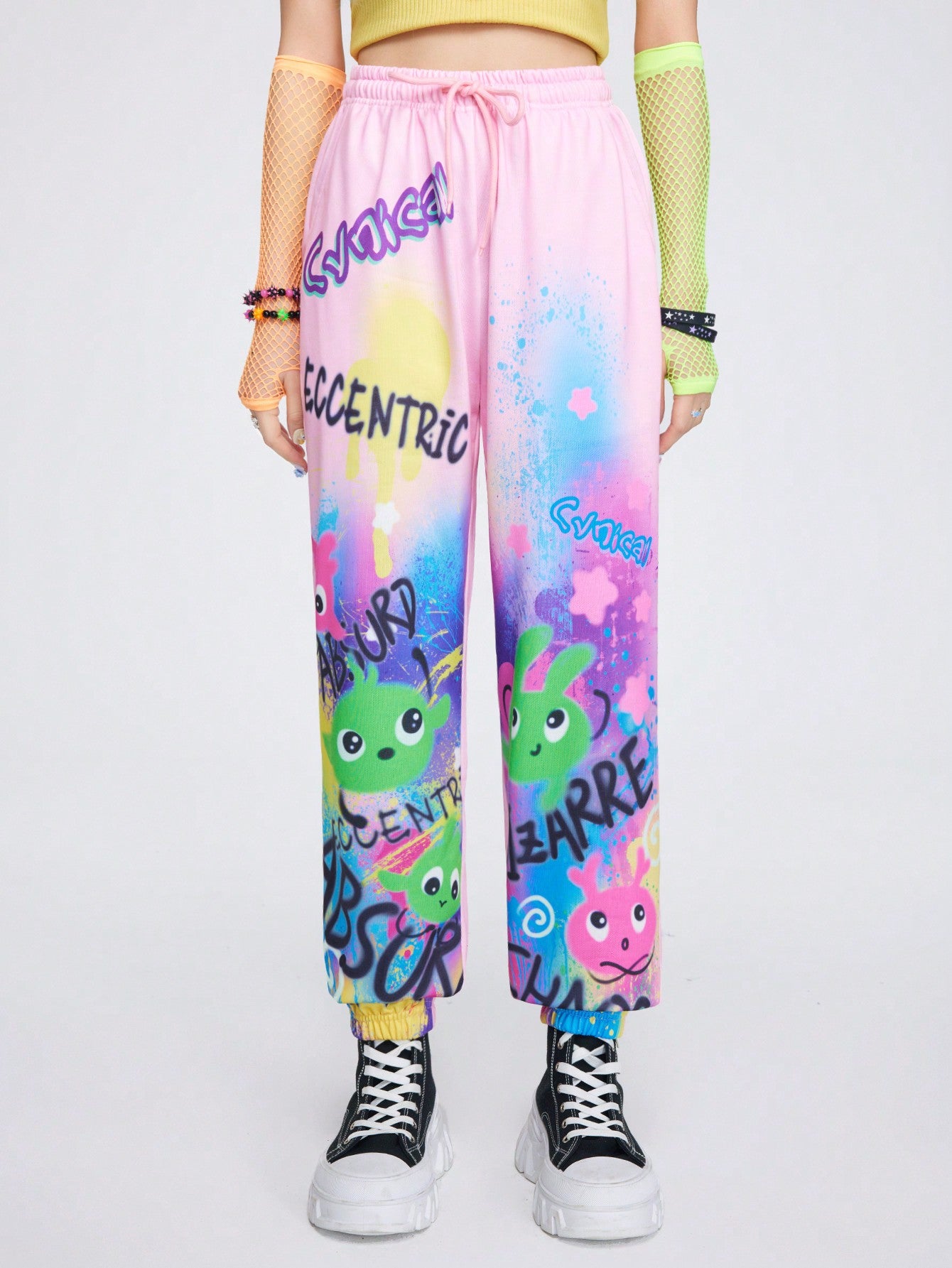 Colorful Digital Print Women's Sports Sweatpants