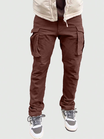 Men's Plain Cargo Denim Pants