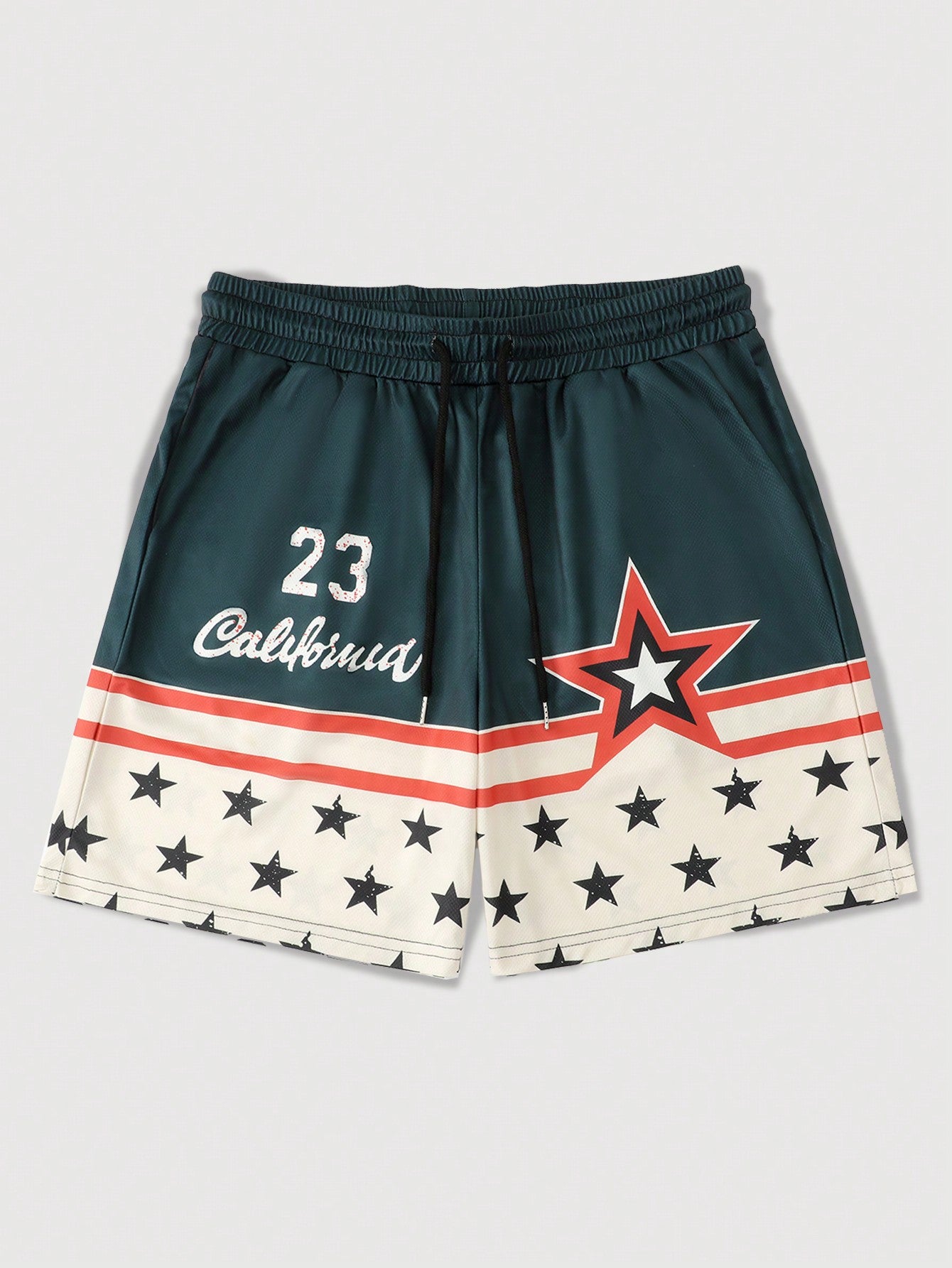 Men Star Print Athletic Shorts Basketball Shorts