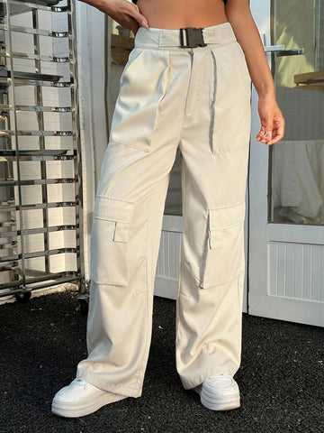 Trendy Casual Flip Pocket Cargo Pants