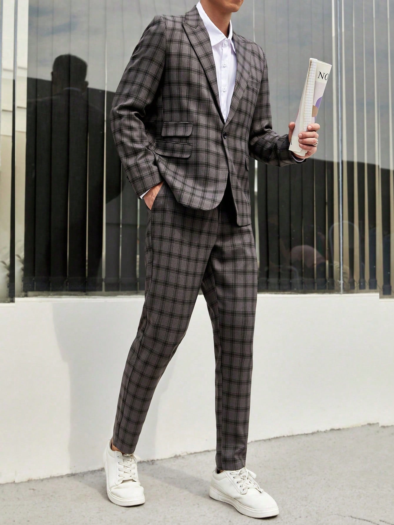 Men's Plaid Suit Set