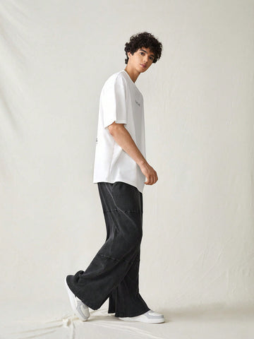 Men Woven Casual Baggy Long Pants