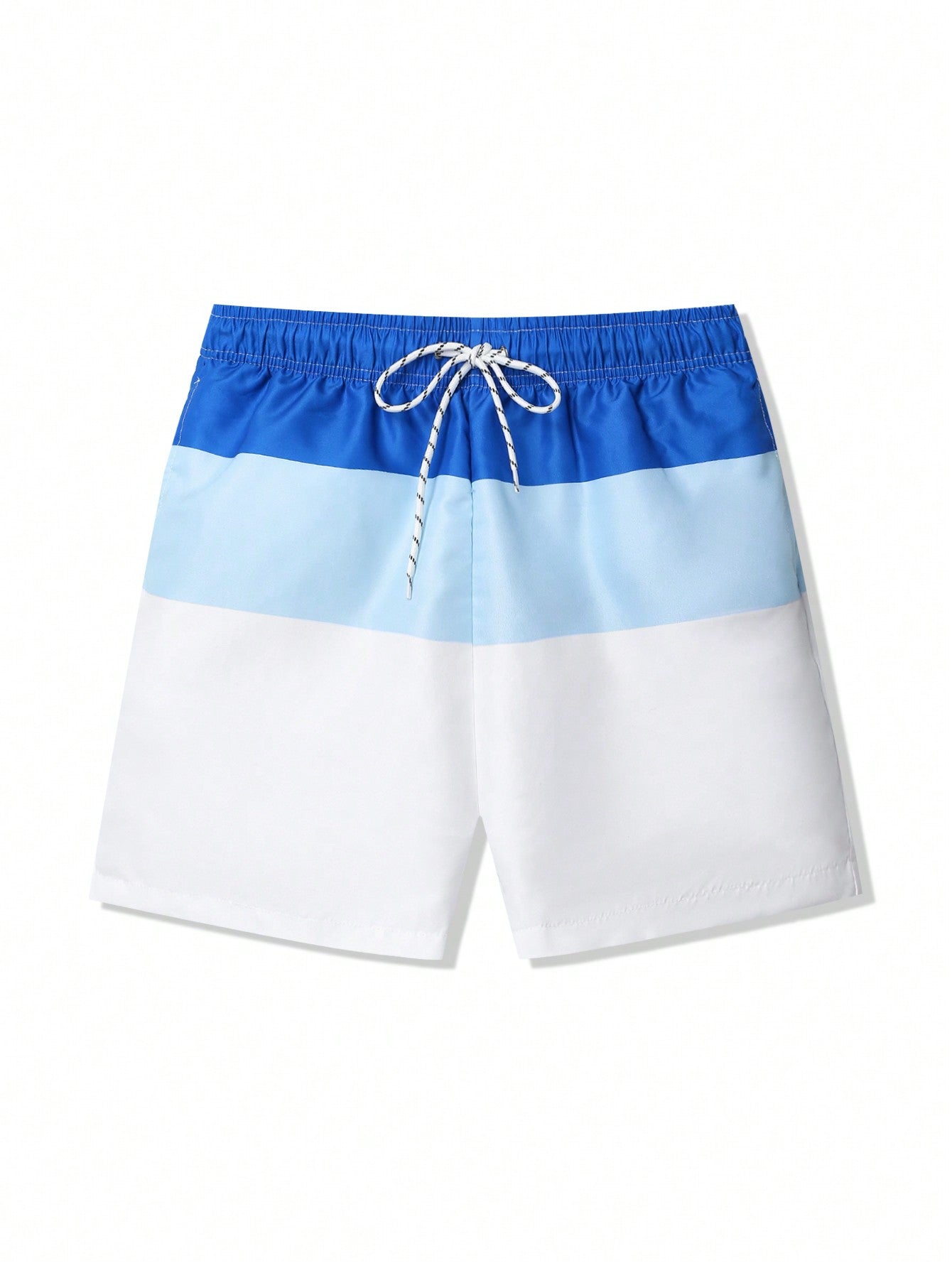 Men Color Block Tie Simple Beach Shorts