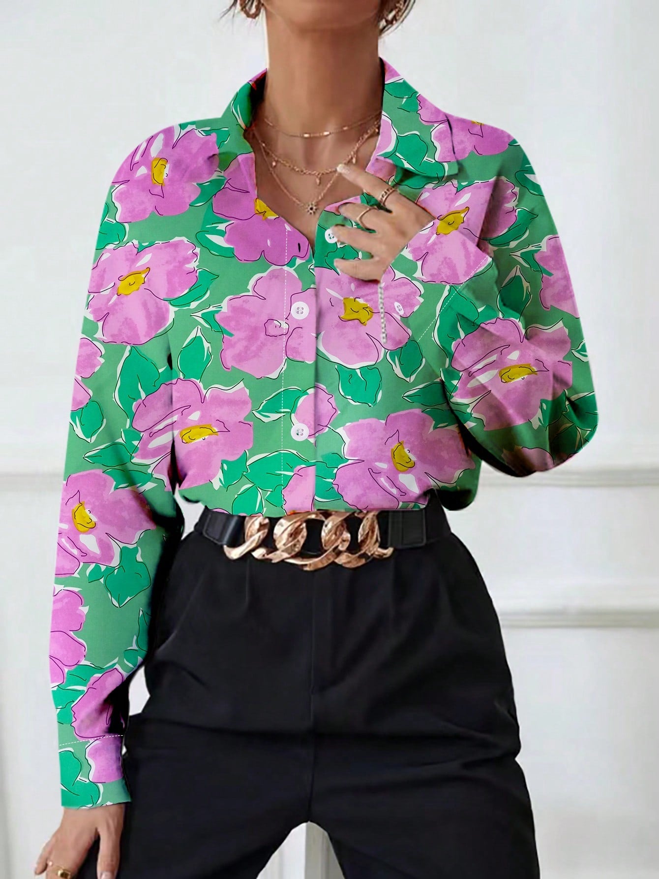 Floral Print Spring Summer Casual Shirt For Spring