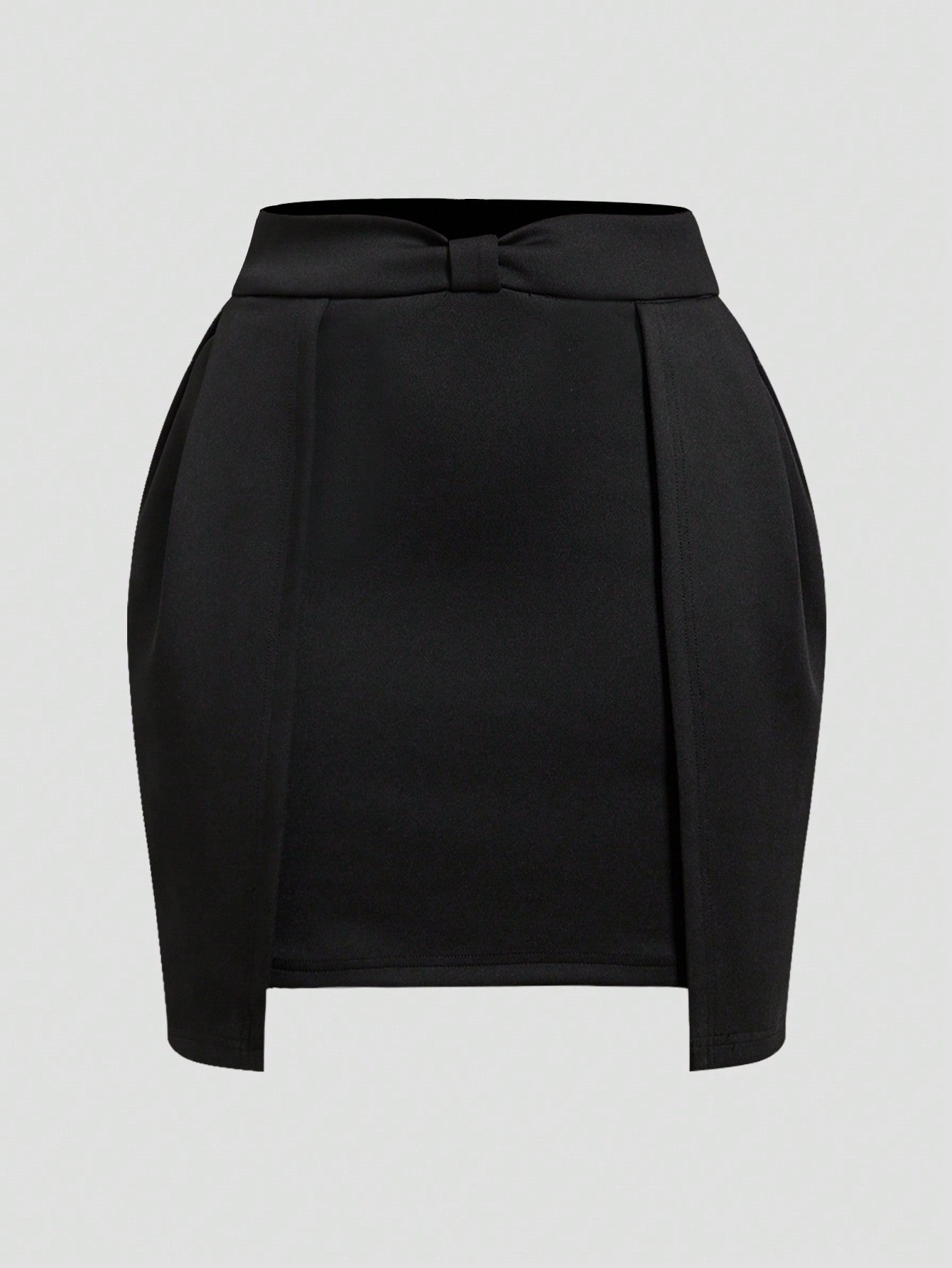 Women Asymmetrical Hem Plain Bodycon Fashion Skirt