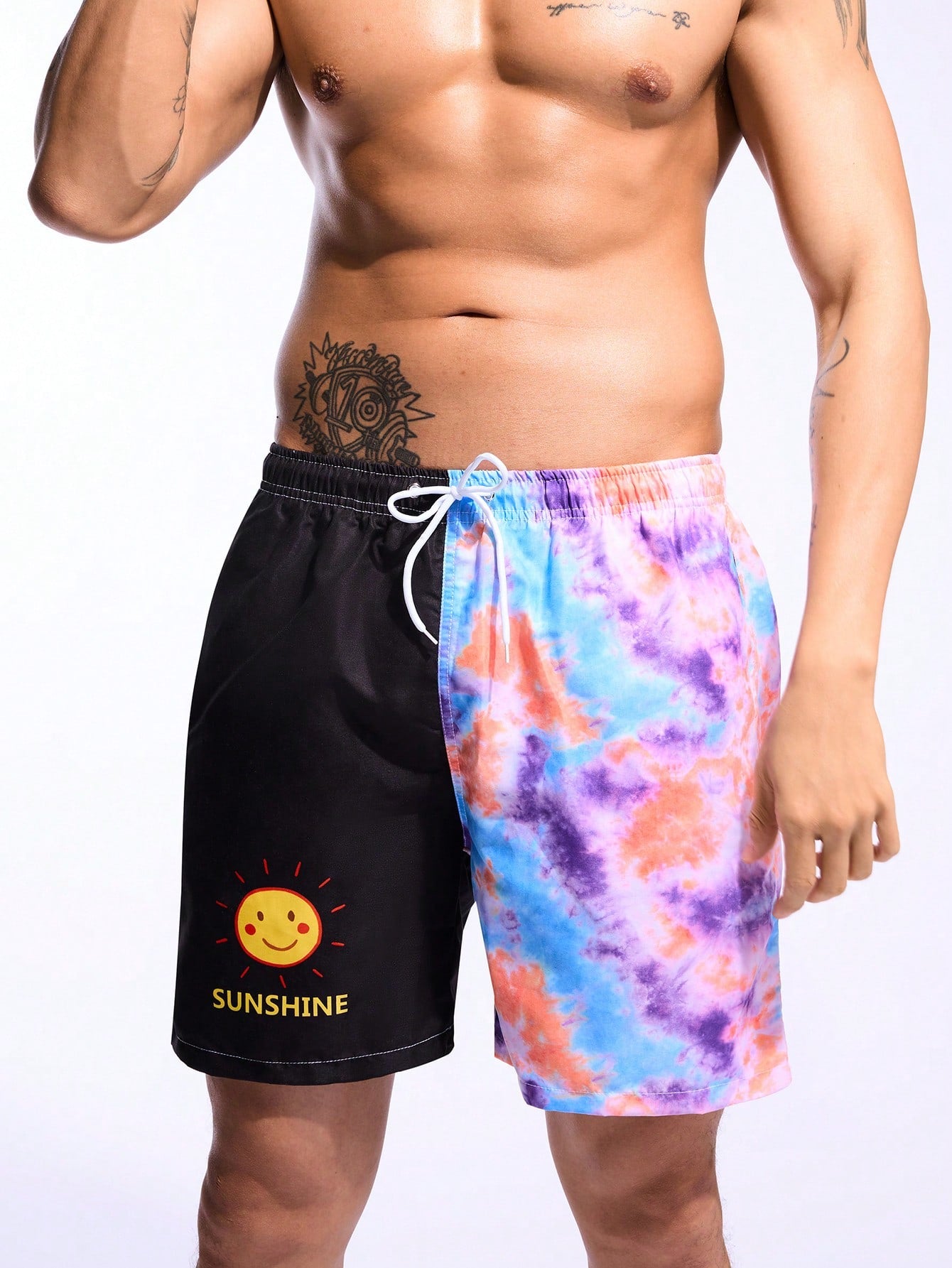 Men Stylish Summer Patchwork Beach Shorts