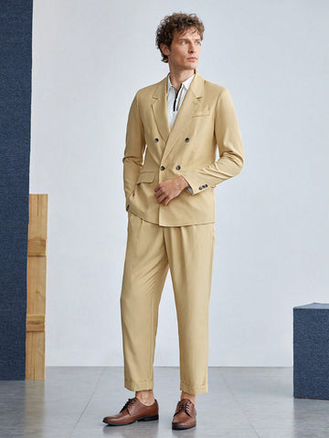 Men Fashionable And Elegant Woven Leisure Suit