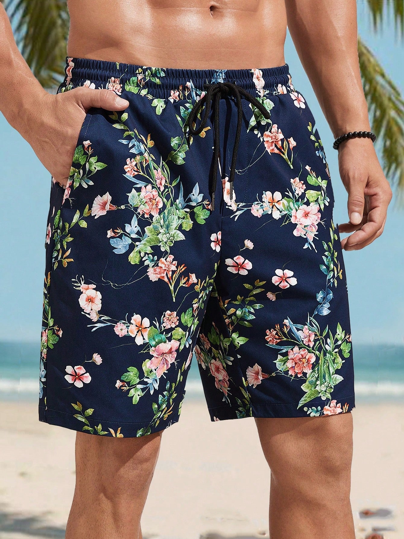 Men Fashionable Loose Fit Printed Casual Shorts For Casual Occasions