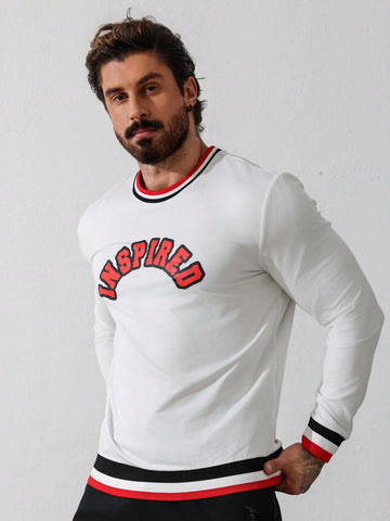 Men's Fashion Long Sleeve Printed Sports Sweatshirt