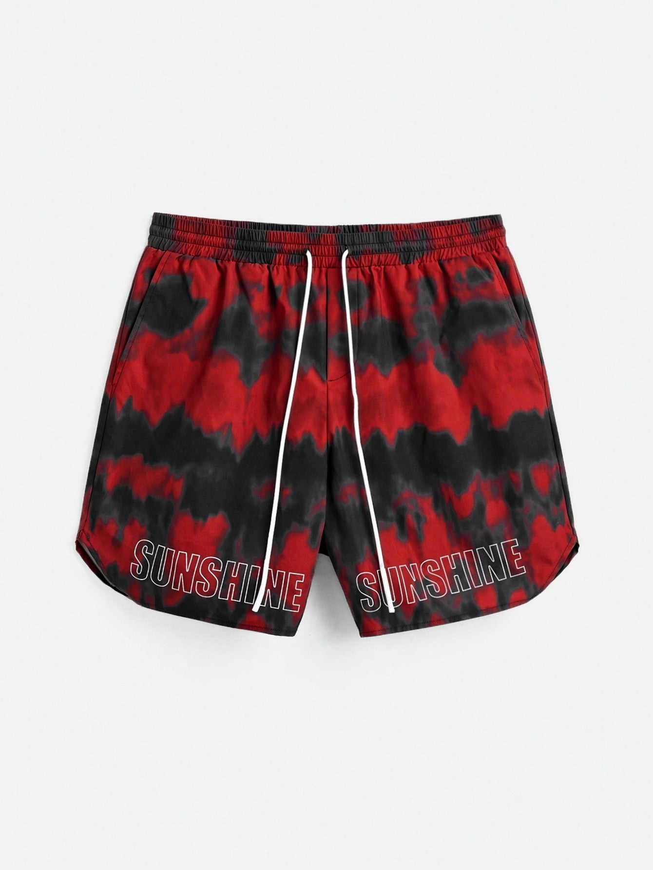 Men Letter Print Drawstring Casual Shorts For SpringSummer