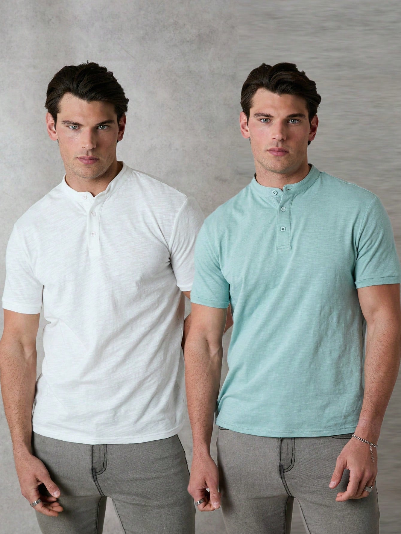 Men's 2 Pack Cotton 100% Bamboo Texture Polo Shirt In White And Blue