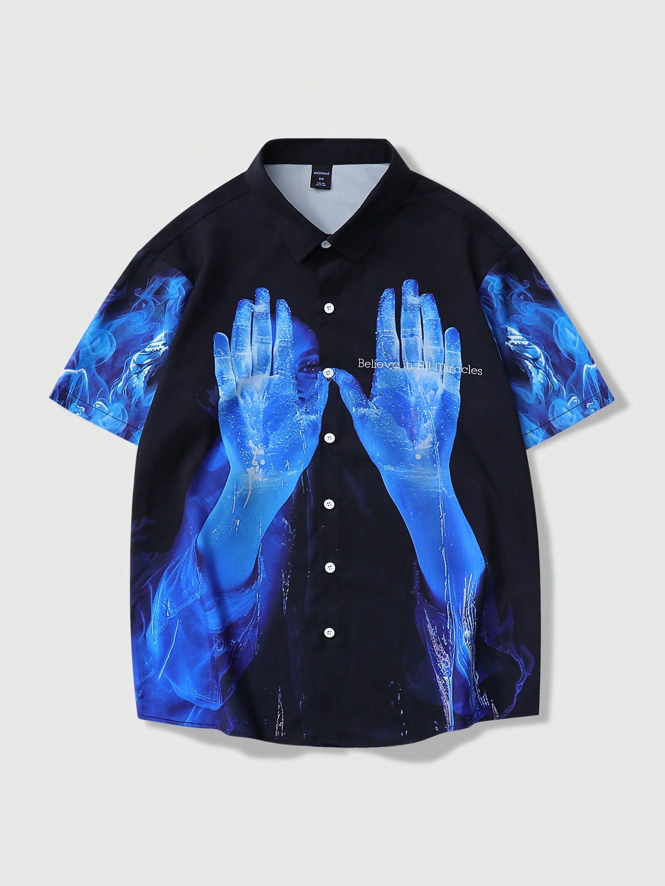 Men's Printed Shirt, Suitable For Daily Wear In Spring And Summer