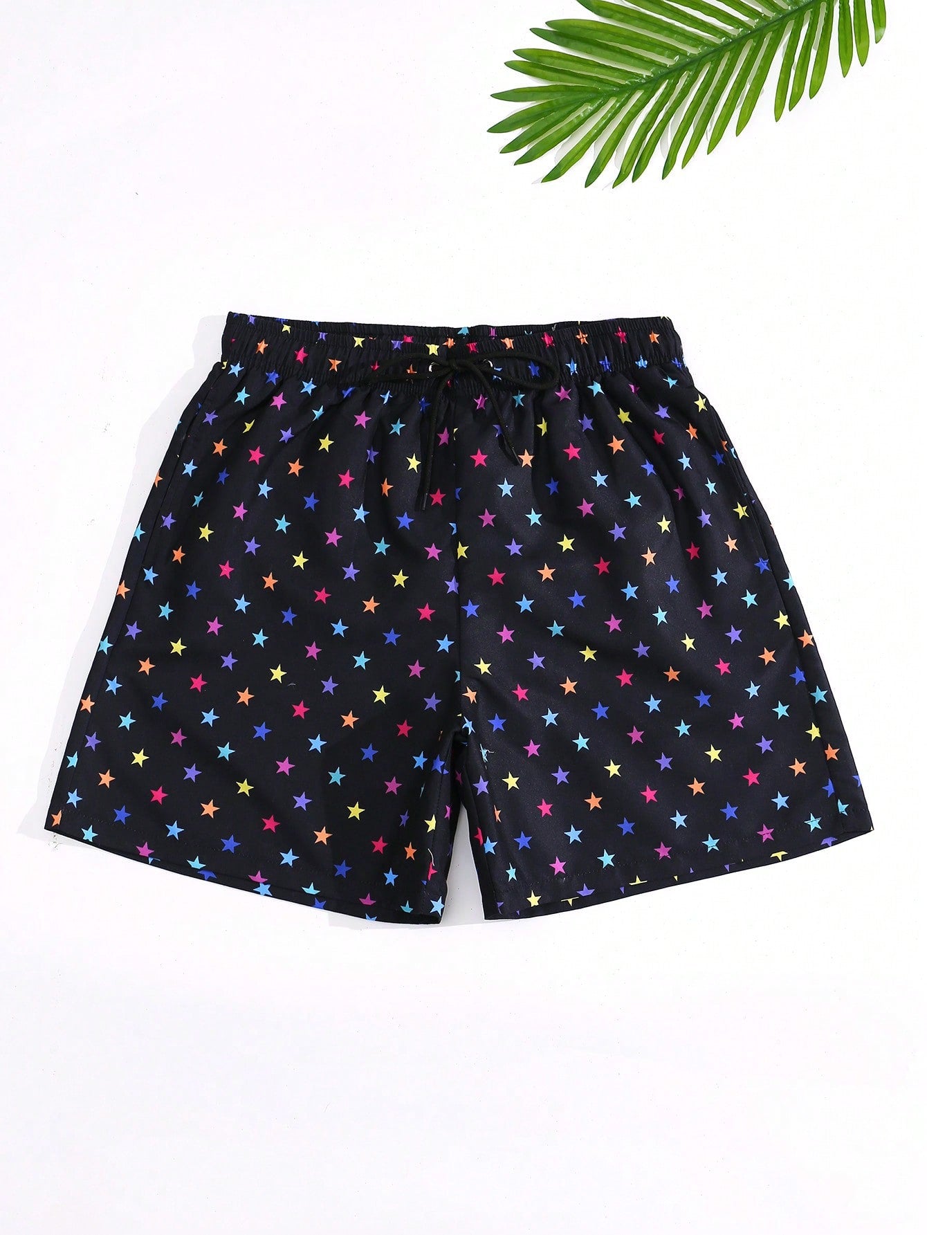 Men's Star Pattern Drawstring Casual Holiday Beach Shorts