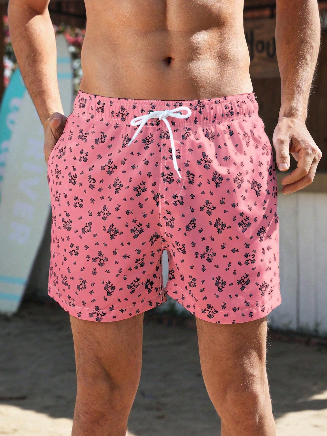 Men's Random Printed Simple Daily Beach Shorts