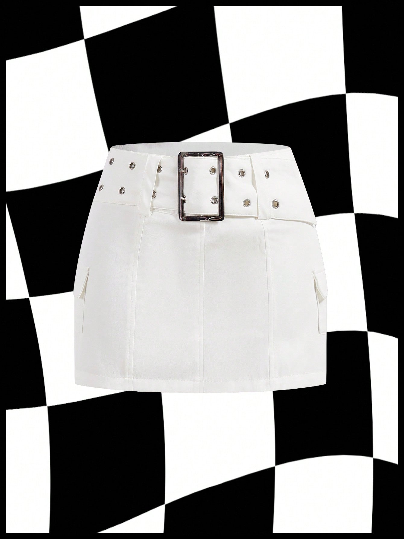 Women's Summer White Mini Skort