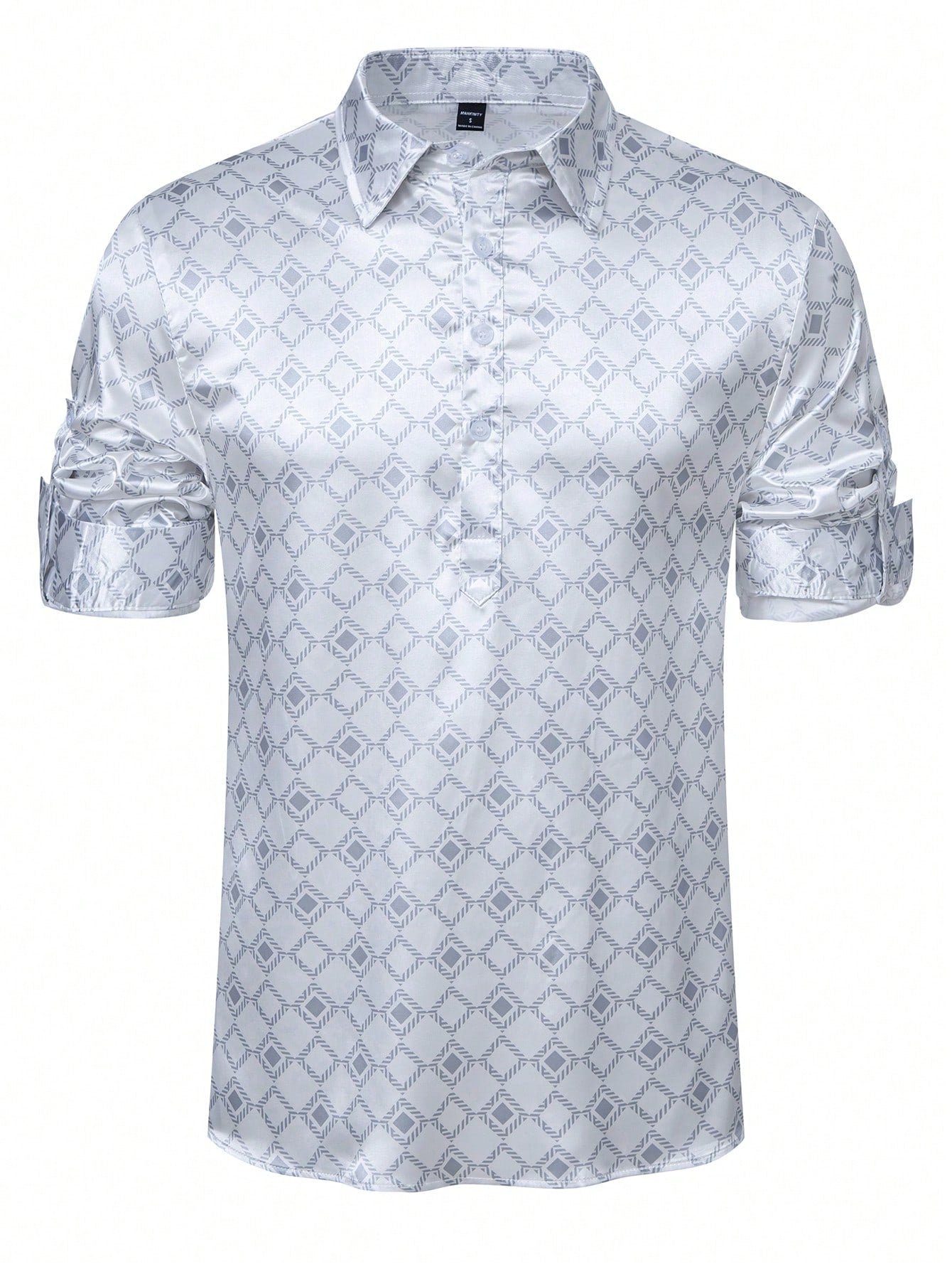 Men's Regular Fit Printed Simple Style Long Sleeve Shirt For Daily Wear