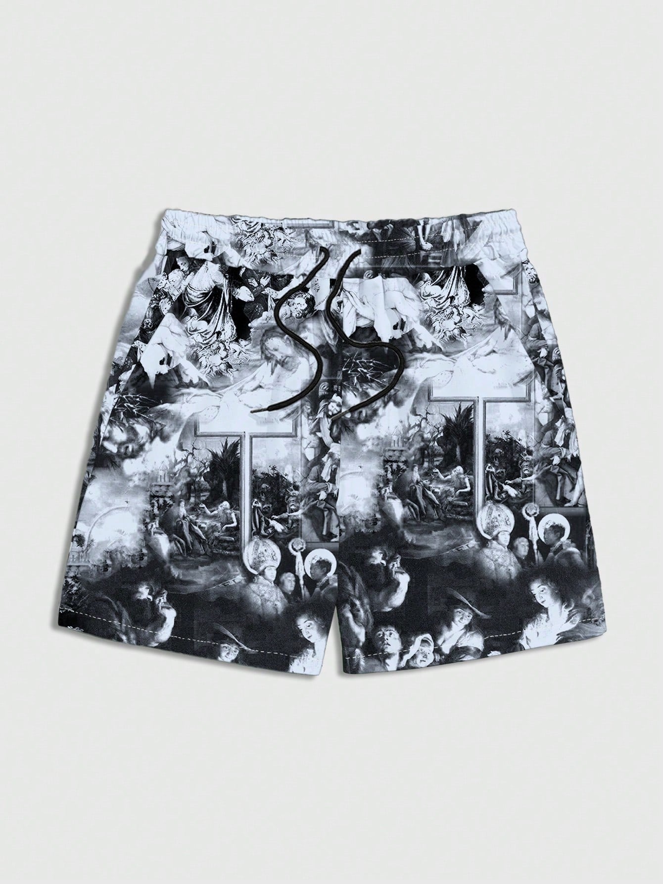 Men's Printed Woven Shorts, Suitable For Daily Wear In Spring And Summer